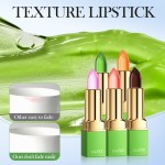 Aloe Vera Jelly Becomes Shiny and Not Easy to Decolorize Moisturizing Makeup Lipstick