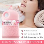 Sakura Collagen Fragrance Lingering Fragrance Deep Cleansing Shower Gel