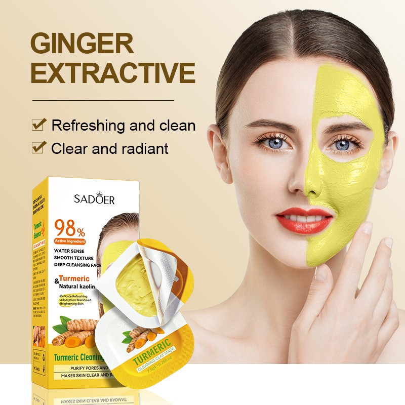 Clean Green Tea Turmeric Mud Film Moisturizing Application Noodle Essence