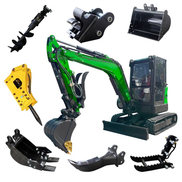 Mini Excavator Manufacturer - 4-6 Ton Green Euro 5