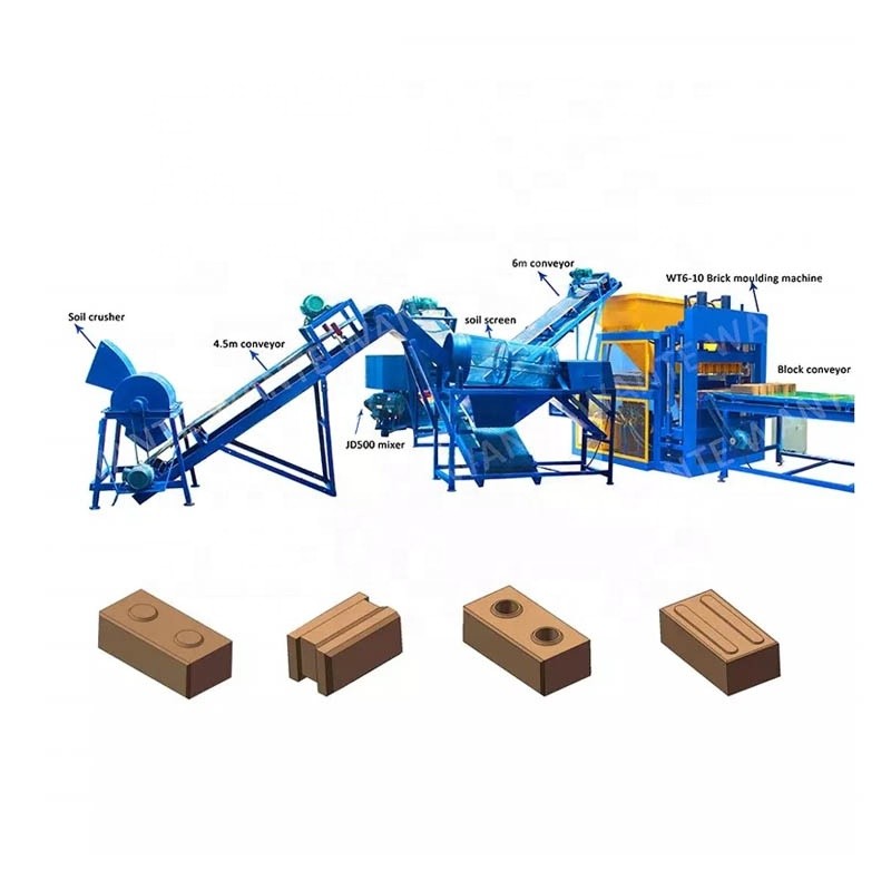 Interlocking Brick Manufacturer - Linyi WT6-10 Fully Automatic Clay Soil