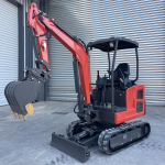 Front Shovel Excavator Factory - Mini Size Soil Works Enclosed Cab Air-conditioner