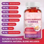 Private Label Liver Support Gummies with Milk Thistle Dandelion Extract Silymarin Cleanse Detox Health
