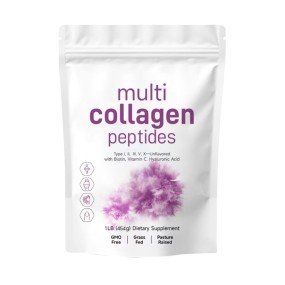 OEM Multi Collagen Peptides Powder Hydrolyzed Protein Peptides with Hyaluronic Acid Biotin & Vitamin C Powder