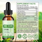 Private Label Health Care Drops Immunity Booster Detox Cleanse Black Bladderwrack Burdock Natural Sea Moss for Adult Weight Loss