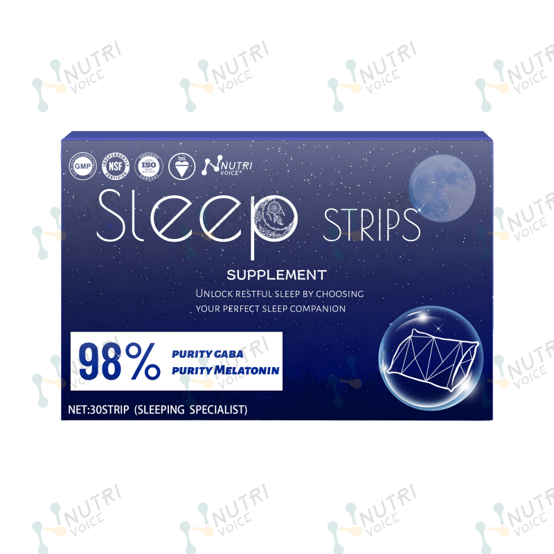 OEM Gamma-Aminobutyric Acid Sleep Strips Melatonin Supported Oral Tablets for Improved Sleep Not for Pregnant Women