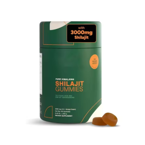 Pure Himalayan Shilajit Gummies 60 Pack with 75% Fulvic Acid 85+ Trace Minerals Ashwagandha Antioxidant for Adults Men Women