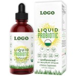 Private Label Vegan Probiotic Supplement Drops Supports Healthy Immune & Digestive System for Adults