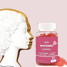 Adult Skin Whitening GSH Supplement Marine Collagen Vitamins C E D&B12 Gummies Beauty Products Dosage Form Gummy Candy