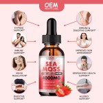 Sea Moss Liquid Drops Organic Irish Sea Moss Gel Supplement with Burdock Root for Immune Support, Detox Cleanse & Digestion