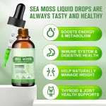 Private Label Health Care Drops Immunity Booster Detox Cleanse Black Bladderwrack Burdock Natural Sea Moss for Adult Weight Loss