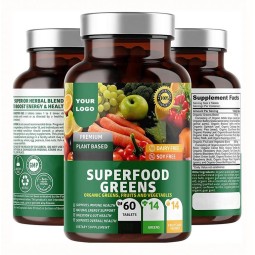 OEM Private Label Vegan Spirulina Probiotics Supplement Superfood Tablets for Adults Antioxidant