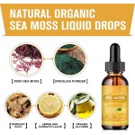 Organic Irish Sea Moss Gel Drops Vitamins Minerals Supplement Burdock Root Adult Immune Joint Digestive Support Beauty Product