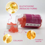 Adult Skin Whitening Marine Collagen Gummies Vitamins C E D&B12 Beauty Supplements in Gummy Candy Dosage Form Not for Newborns