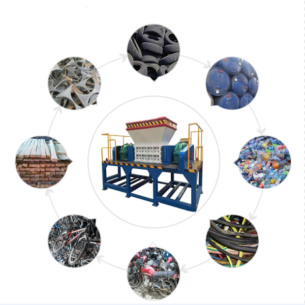 Double Shaft Shredder Manufacturer - Double Twin Shaft Tyre Coconut Waste
