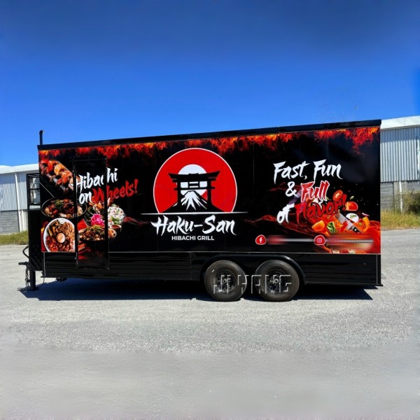 Mobile Food Trailer Supplier - Fully Equipped Square Coffee Ice Cream Food Cart