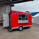 Mobile Food Trailer Manufacturer - Custom Bar Setup Colorful Interior Kitchen