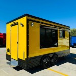 Food Trailer Factory - Custom 12ft Hot Dog Cart with Full Kitchen Equipment