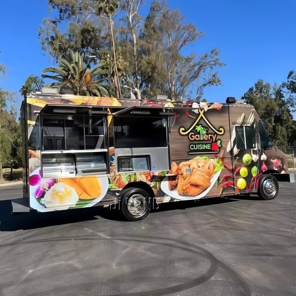 Mobile Food Cart Supplier - OEM Custom Outdoor Electric Coffee Ice Cream Cart