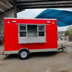 Mobile Food Trailer Manufacturer - Custom Bar Setup Colorful Interior Kitchen
