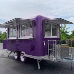 Food Truck Factory - Custom Fully Equipped Coffee Vending Cart Water Sink