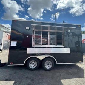 Commercial Food Van Factory - Custom 12ft Fiberglass Mobile Food Truck Cart