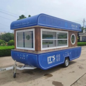Coffee Cart Food Truck Manufacturer - Custom Stainless Steel Mobile Cafe