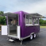 Food Truck Factory - Custom Fully Equipped Coffee Vending Cart Water Sink