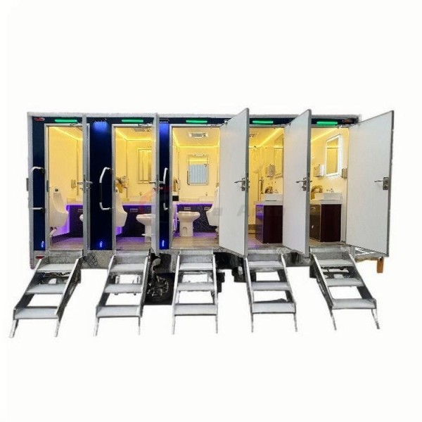 Mobile Bathroom Trailer Factory - Custom VIP Restroom 5 Compartment Facility