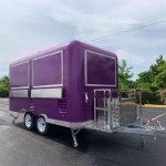 Food Truck Factory - Custom Fully Equipped Coffee Vending Cart Water Sink