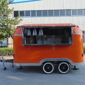 Coffee Food Trailer Manufacturer - Custom Vintage Hotdog Cart BBQ Equipment