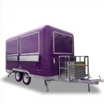 Food Truck Factory - Custom Fully Equipped Coffee Vending Cart Water Sink