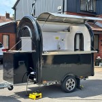 Mobile Food Cart Factory - Custom Black Stainless Steel Street Vending Trailer