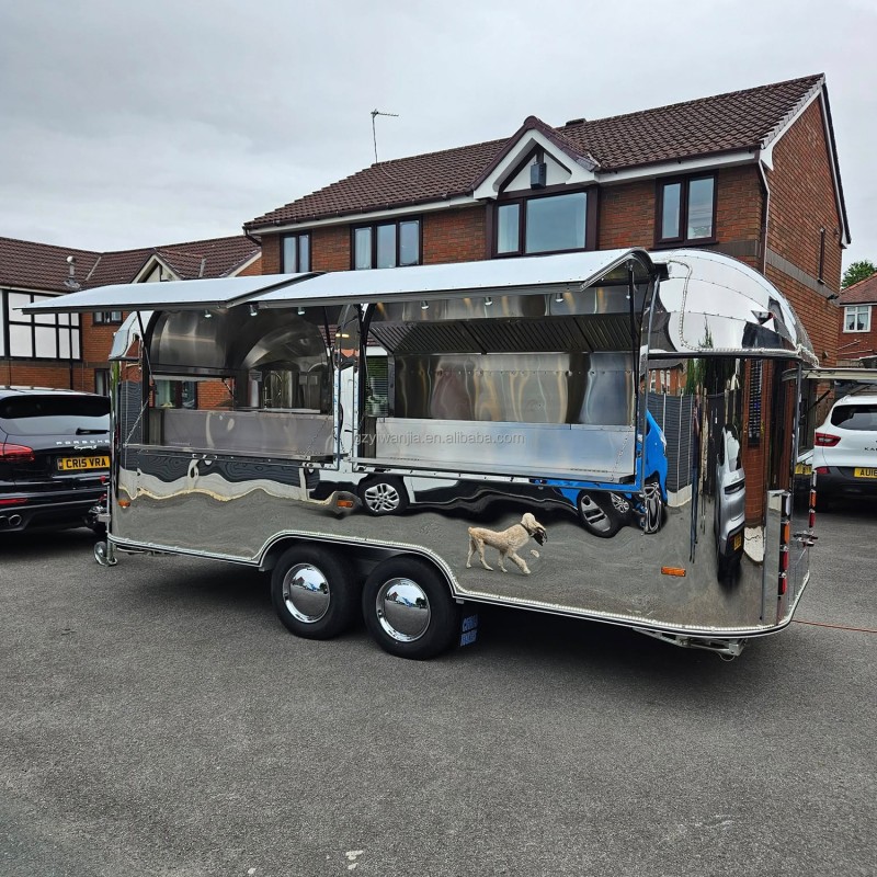 Mobile Food Truck Factory - Custom 304 Stainless Steel Full Kitchen Trailer