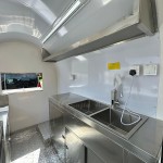Mobile Food Cart Factory - Custom Black Stainless Steel Street Vending Trailer