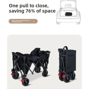 Travel Trailer Factory - Black Foldable Camping Cart