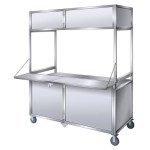 Food Delivery Cart Factory - Foldable Coffee Ice Cream Mobile Cart