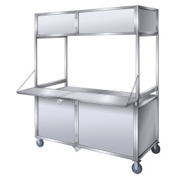 Food Delivery Cart Factory - Foldable Coffee Ice Cream Mobile Cart