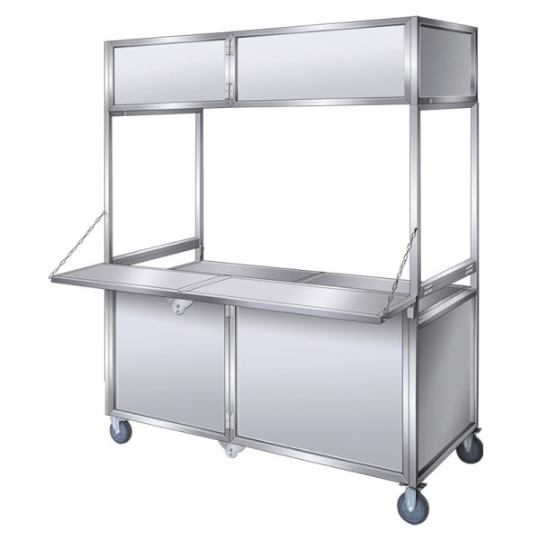 Food Delivery Cart Factory - Foldable Coffee Ice Cream Mobile Cart