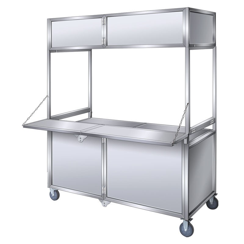 Food Delivery Cart Factory - Foldable Coffee Ice Cream Mobile Cart