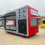 Food Truck Trailer Factory - Custom Retro TV Design Stainless Steel Vending