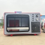 Food Cart Manufacturer - Custom TV Design Stainless Steel Retro Multifunctional