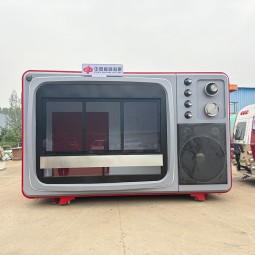 Food Cart Manufacturer - Custom TV Design Stainless Steel Retro Multifunctional
