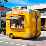 Luggage Case Food Truck Factory - Custom Simulation Milk Tea Car Night Market