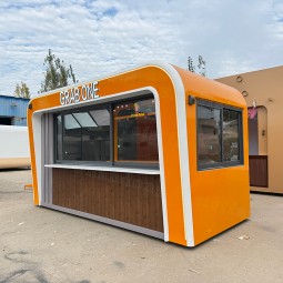 Mobile Sales Booth Factory - Custom Orange Minimalist Transparent Display