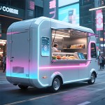Neon Dining Car Factory - Custom Retro Sci-fi Fast Food Truck Barbecue