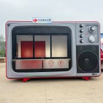 Food Truck Trailer Factory - Custom Retro TV Design Stainless Steel Vending