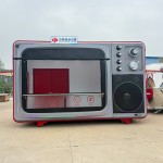 Food Cart Manufacturer - Custom TV Design Stainless Steel Retro Multifunctional