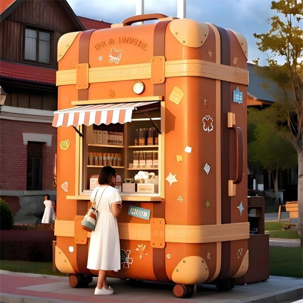 Luggage Sales Booth Factory - Custom 3-6 Meters Net Red Milk Tea Express