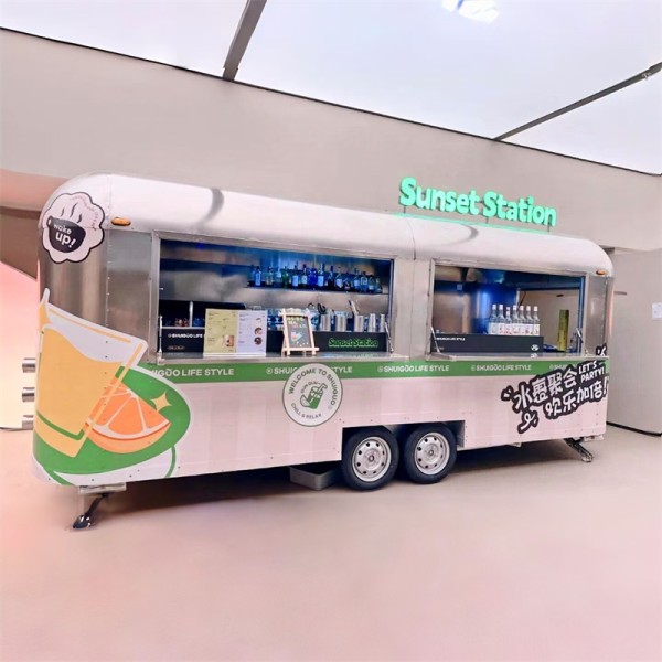 Mobile Dining Car Manufacturer - Custom Aluminum Ice Cream Coffee Food Cart